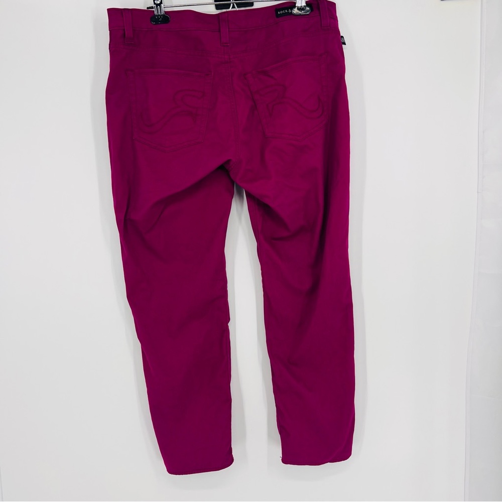 Rock & Republic Magenta Pink High Rise Skinny Ankle Jeans XL - Picture 10 of 14